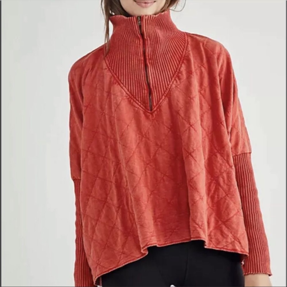 Free people fp one Shiloh slouchy quilted oversized sweatshirt